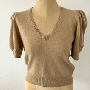 Frame Frankie Puff Sleeve Cashmere Sweater